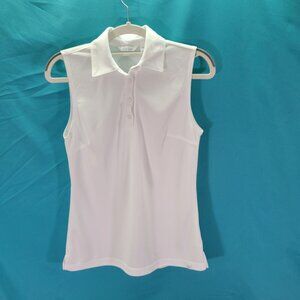 Lady Hagen Sleeveless Polo Shirt XS White